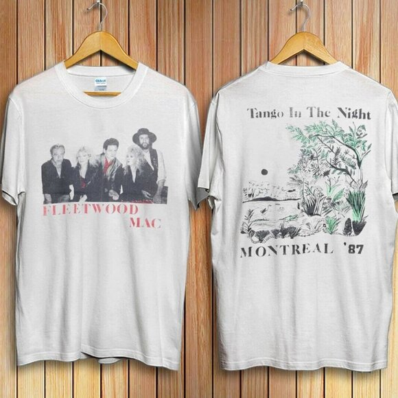 Fleetwood Mac Tango In The Night 1987 Tour Rock Band Fan Gift 2 Sided Shirt 90 - Picture 1 of 6